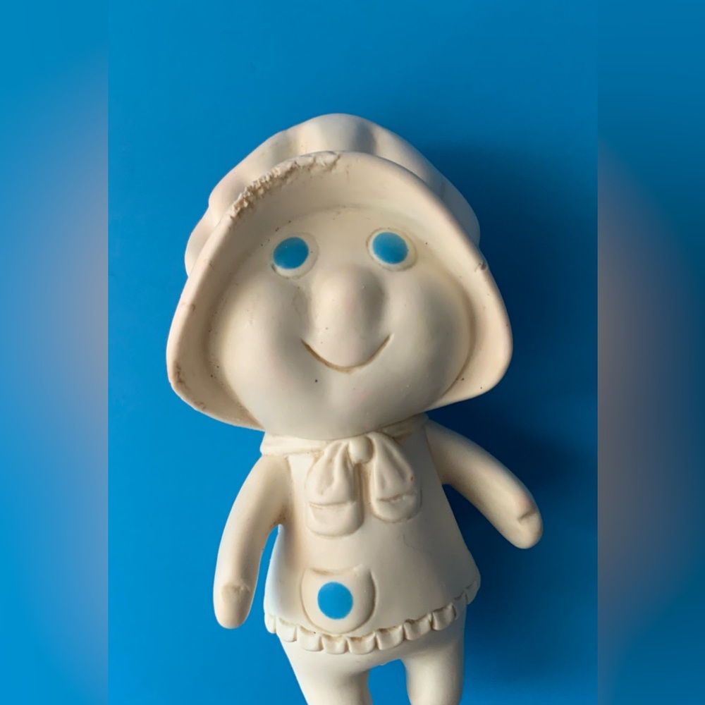 Vintage White Plastic Pillsbury Dough Boy with Blue Accents - Picture 10 of 16